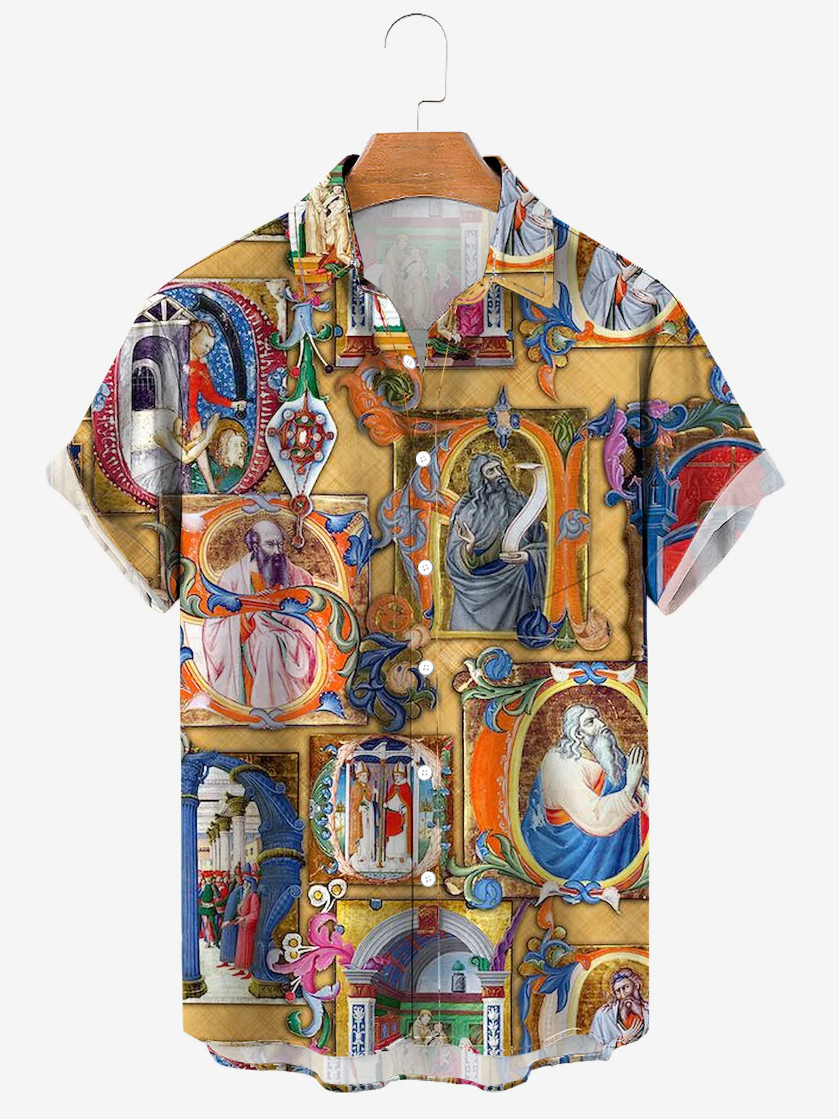 Medieval Illuminations Greeting Card Art Painting Soft & Breathable Short Sleeve Shirt