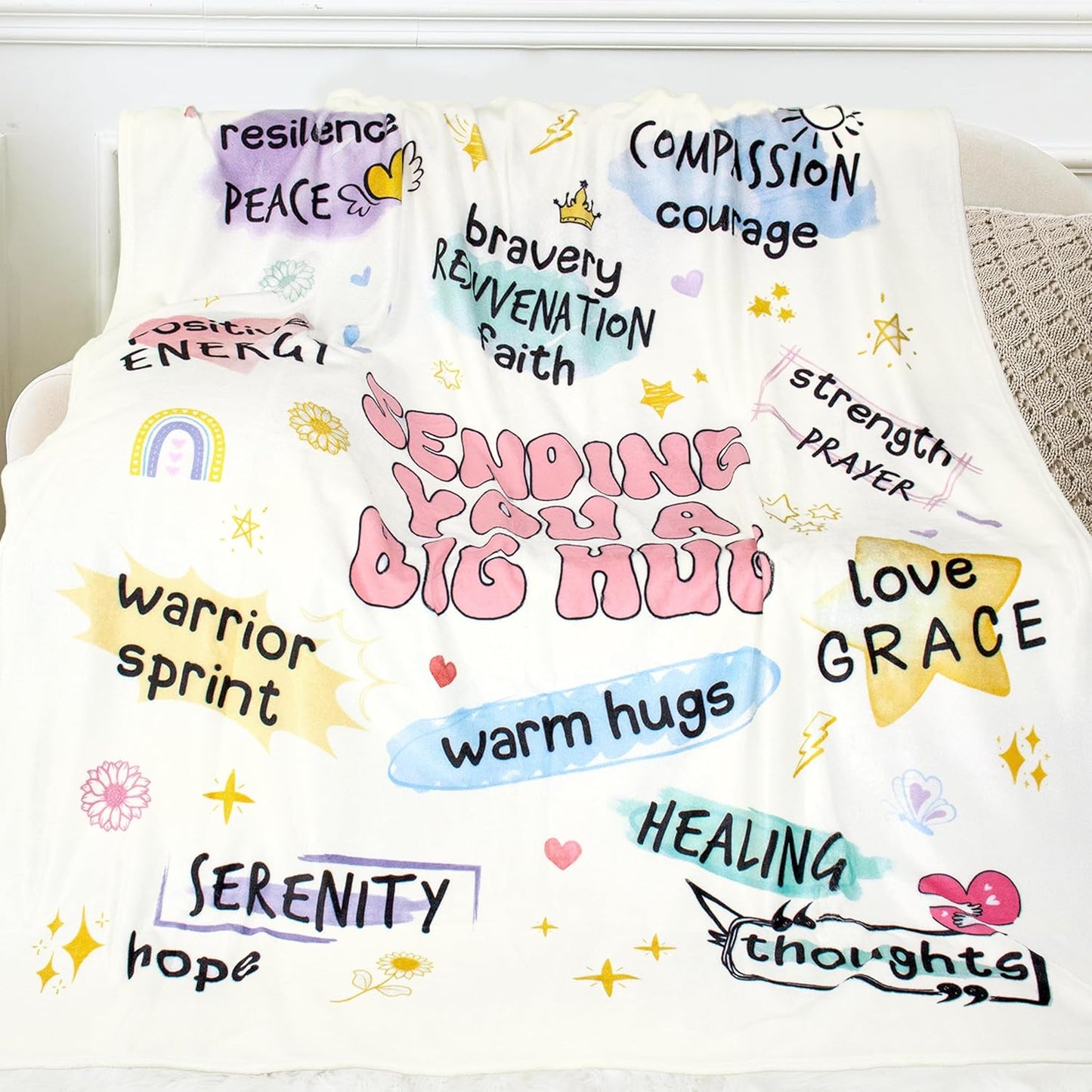 Blanket for Son Gifts, “Sending You a Big Hug”, From Parents, Birthday, Everyday Encouragement, Motivational Inspirational