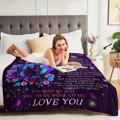 Gifts for Mom Blanket - To my Mom I love you, Mom,” From Daughter, Birthday, Christmas, Everyday Encouragement, Inspirational