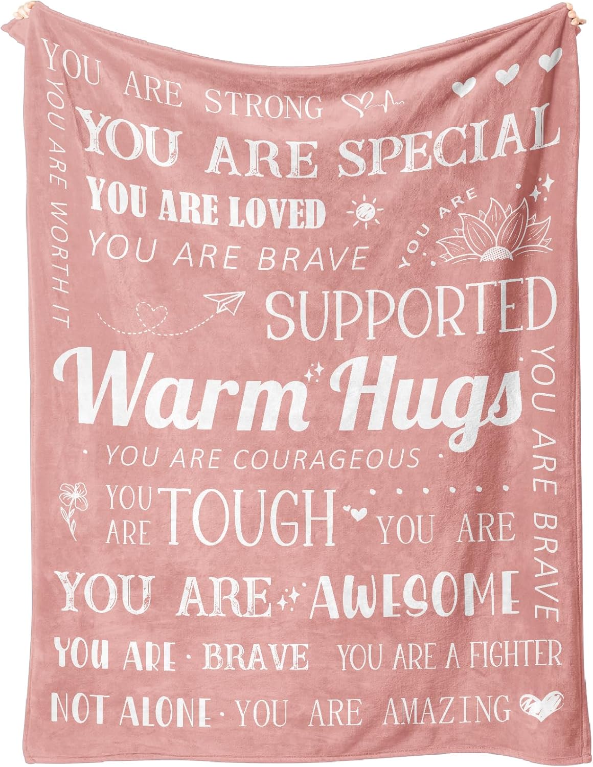 Blanket for Daughter Gifts, “Warm Hugs”, From Mom Dad, Birthday Christmas Graduation Holiday, Inspirational Motivational