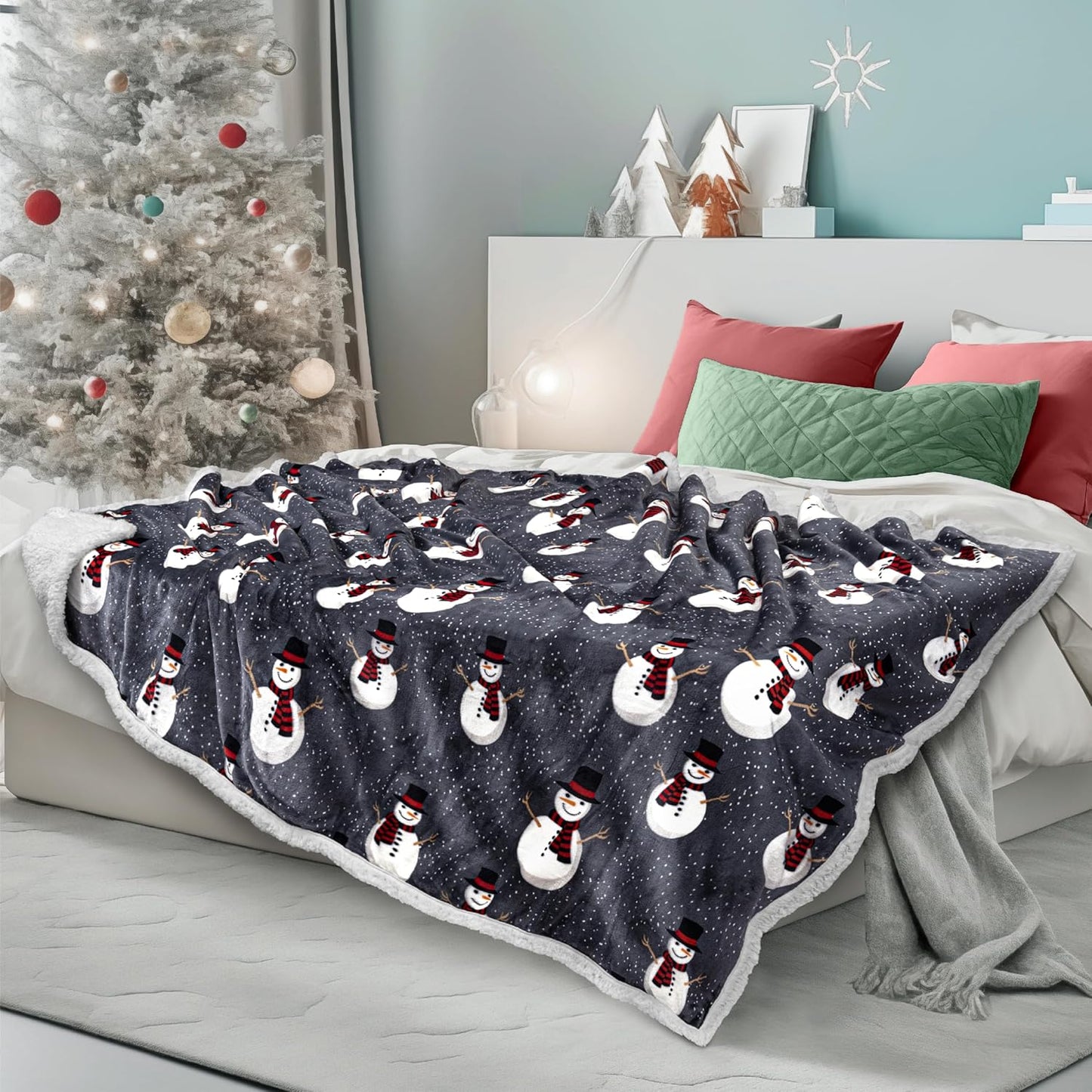 Blanket for Son Gifts, “Let It Snow”, From Parents, Christmas, Birthday, Holiday, Everyday Encouragement, Inspirational