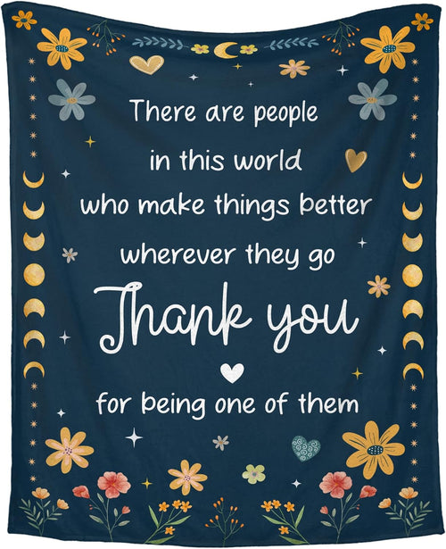 Blanket for Son Gifts, “There are people in this world who make things better... Thank you for being one of them”, From Mom Dad, Birthday Christmas Graduation, Inspirational Motivational