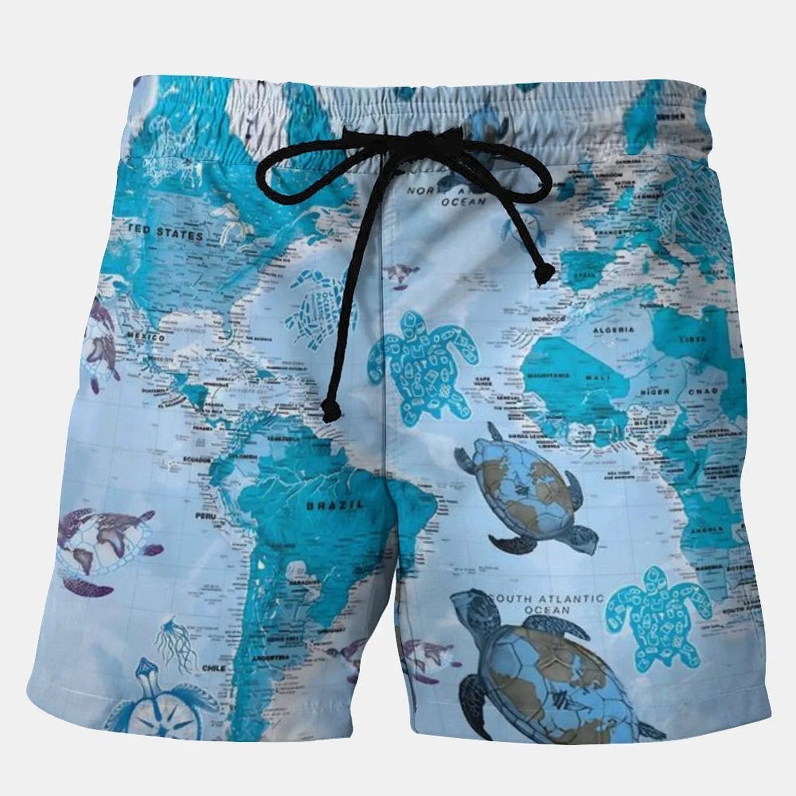 Tortoise Map Stretch Shorts