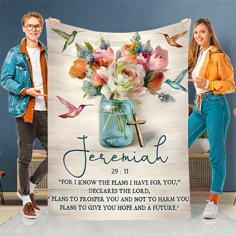 Gifts for Daughter Blanket - For I Know the Plans I Have for You,” From Parents, Birthday, Christmas, Everyday Encouragement, Inspirational Motivational