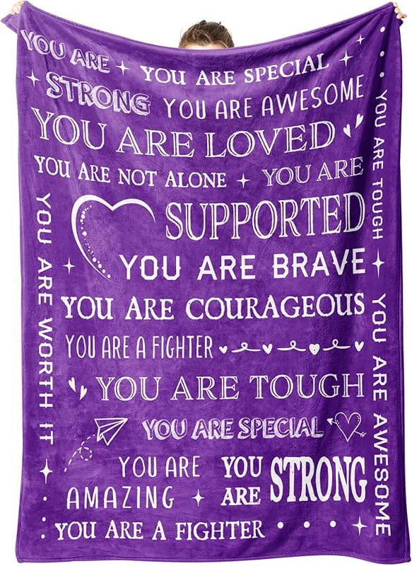 Gifts for Son Blanket, “You Are Loved, Supported, Brave, Courageous, Strong”, From Mom Dad, Birthday, Christmas, Encouragement, Inspirational