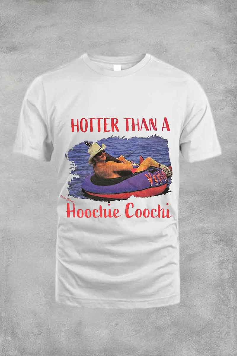 Hotter Than A Hoochie Coochie White Tee For Men