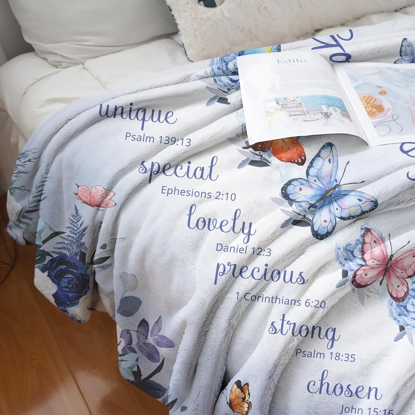 Blanket for Daughter Gifts, “God says you are”, From Mom Dad, Birthday, Christmas, Graduation, Motivational Inspirational