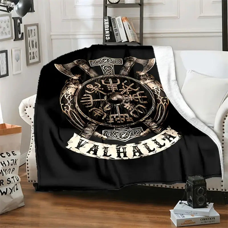 Blanket for Him Gifts - Valhalla - From Parents, Birthday, Christmas, Everyday Encouragement, Motivational