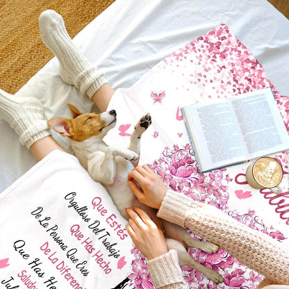 Blanket for Retirement Gifts, “Feliz Jubilación Disfruta Del Siguiente Capítulo”, From Family Friends, Birthday Christmas Holiday, Inspirational