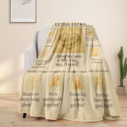 Blanket for Friend Gifts, “Sending you a big hug, my friend!”, From Friend, Birthday, Christmas, Everyday Encouragement, Inspirational