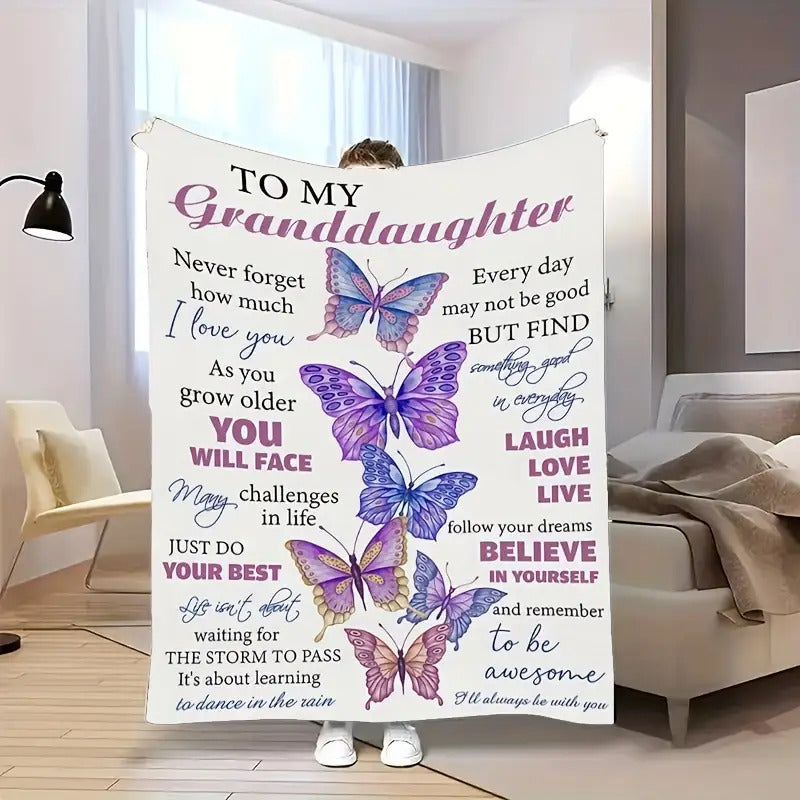 Blanket for Granddaughter Gifts - To My Granddaughter Never Forget How Much I Love You,” From Grandparents, Birthday, Graduation, Everyday Encouragement, Inspirational