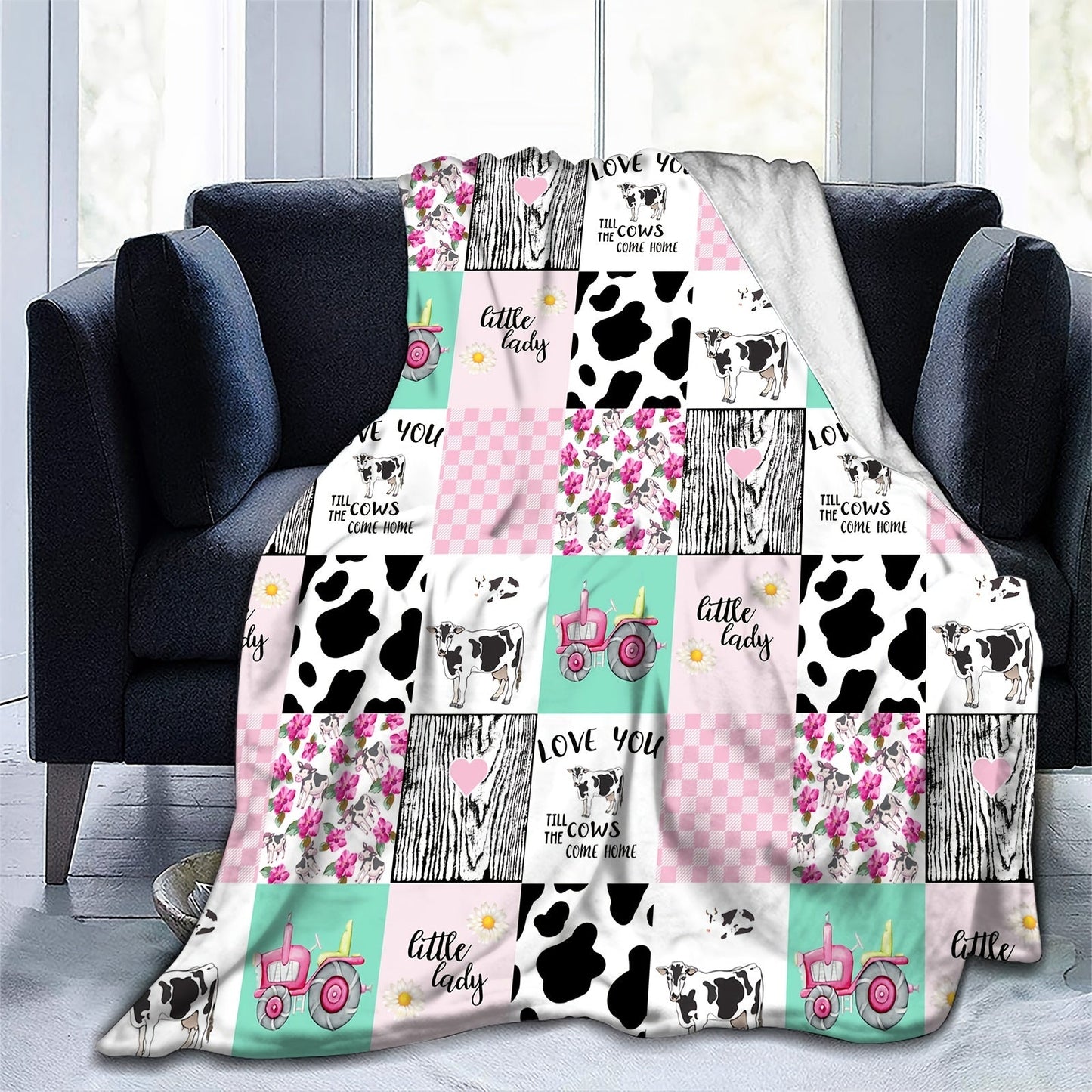 Blanket for Daughter Gifts - Love You Till the Cows Come Home,” From Parents, Birthday, Christmas, Everyday Encouragement, Inspirational