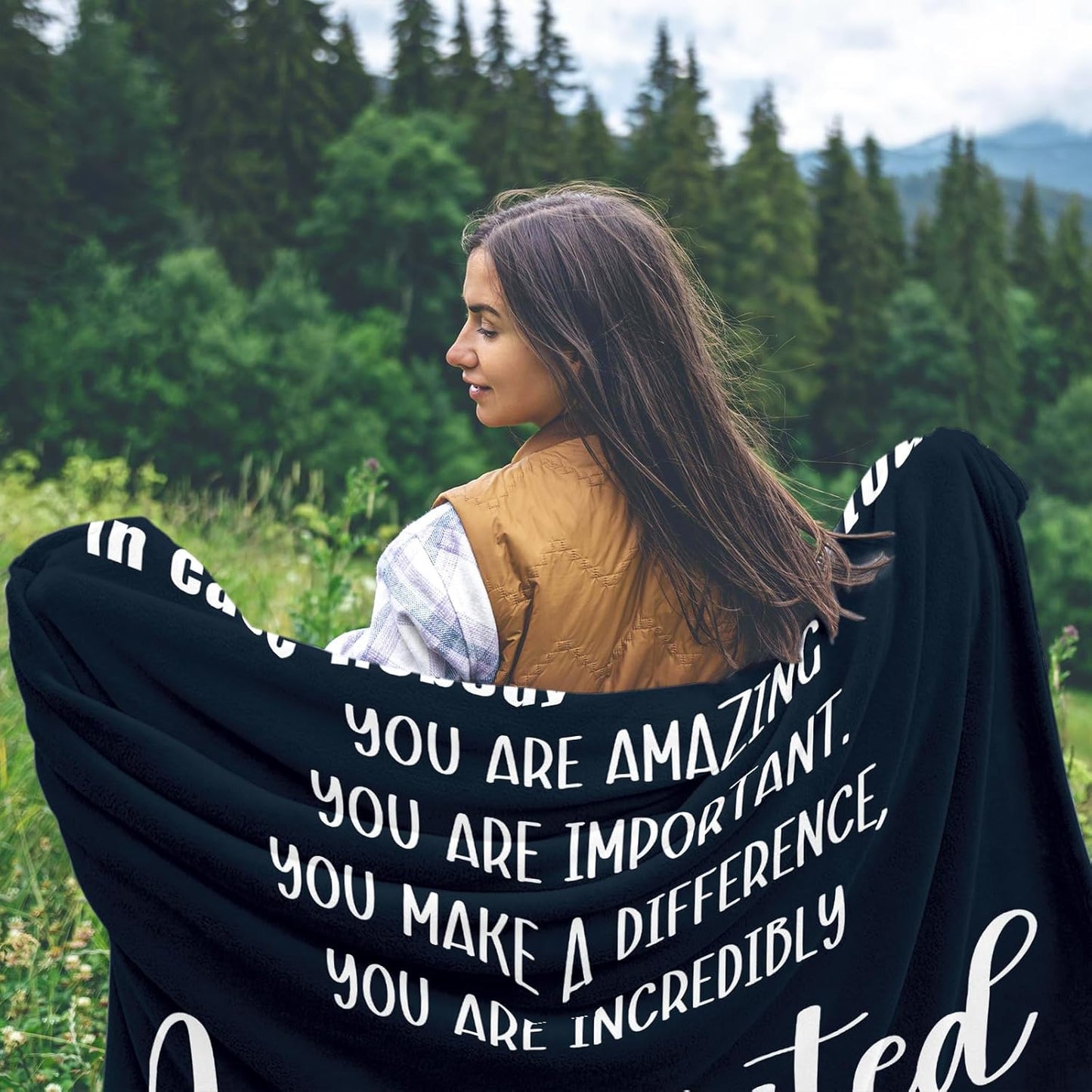 Blanket for Son Gifts, "In case nobody told you today... You are incredibly appreciated", From Parents, Birthday, Christmas, Inspirational