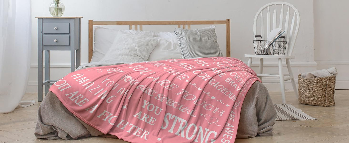 Gifts for Son Blanket, “You Are Loved, Supported, Brave, Courageous, Strong”, From Mom Dad, Birthday, Christmas, Encouragement, Inspirational