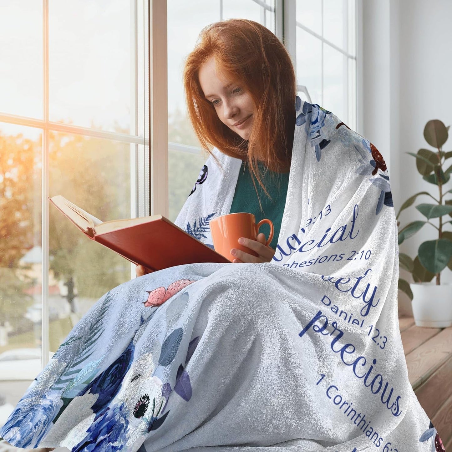 Blanket for Daughter Gifts, “God says you are”, From Mom Dad, Birthday, Christmas, Graduation, Motivational Inspirational