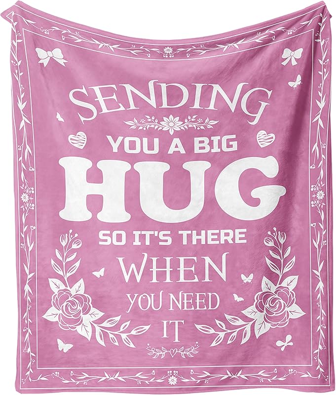 Blanket for Son Gifts, “Sending You a Big Hug So It’s There When You Need It”, From Mom Dad, Birthday Christmas Encouragement, Inspirational