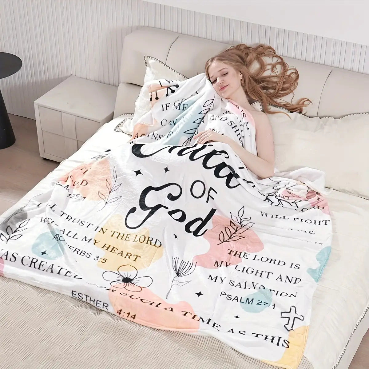 Inspirational Gifts for Son Blanket - I Am a Child of God - From Parents, Birthday, Christmas, Everyday Encouragement, Motivational Blanket