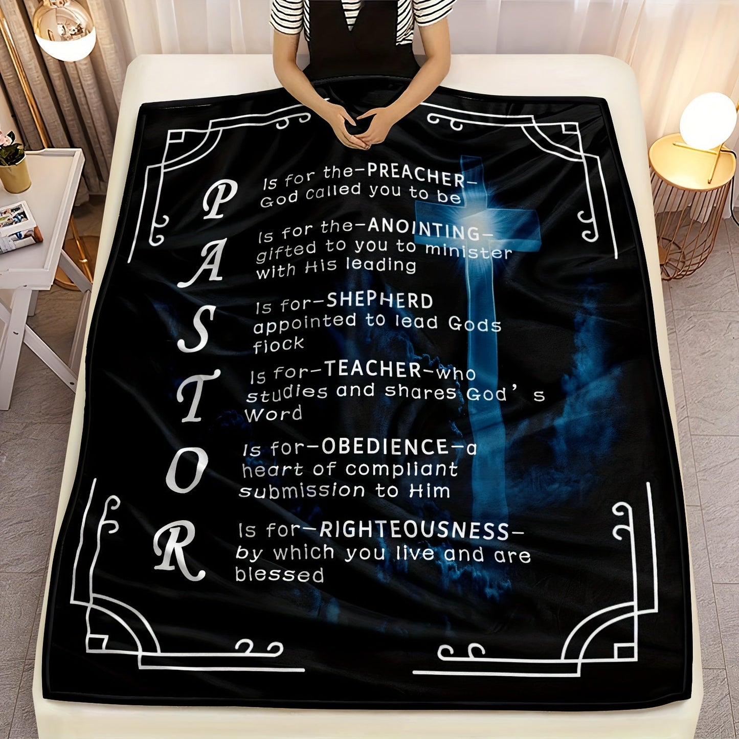 Gifts for Pastor Blanket - PASTOR Is for the-Preacher God called you to be - From Church Family, Christmas, Graduation, Everyday Encouragement, Inspirational Motivational