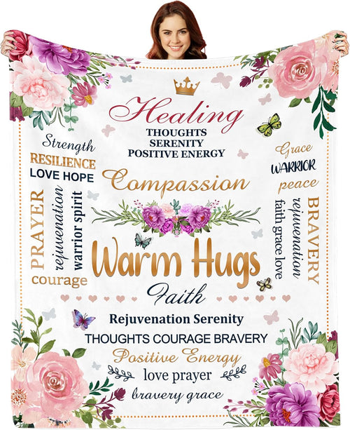 Blanket for Son Gifts, “Warm Hugs”, From Mom Dad, Birthday, Christmas, Graduation, Everyday Encouragement, Inspirational Motivational