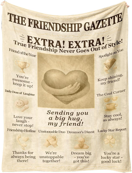 Blanket for Friend Gifts, “Sending you a big hug, my friend!”, From Friend, Birthday, Christmas, Everyday Encouragement, Inspirational