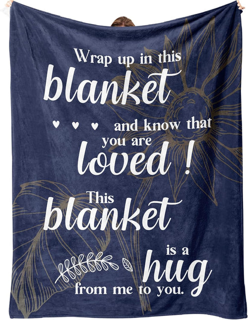 Blanket for Son Gifts, “Wrap up in this blanket and know that you are loved! This blanket is a hug from me to you”, From Parents, Birthday, Christmas, Everyday Encouragement, Inspirational