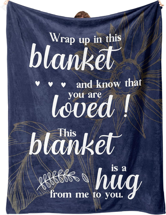 Blanket for Son Gifts, “Wrap up in this blanket and know that you are loved! This blanket is a hug from me to you”, From Parents, Birthday, Christmas, Everyday Encouragement, Inspirational