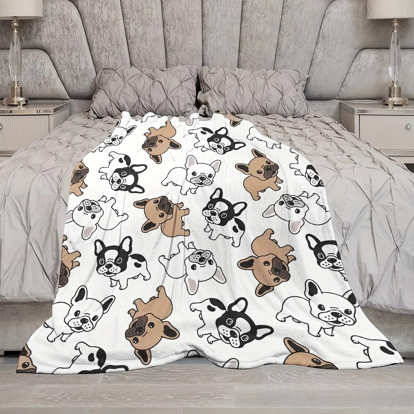 Gifts for Dog Lovers Blanket - Best French Bulldog Friend - From Parents, Birthday, Christmas, Everyday Encouragement, Inspirational