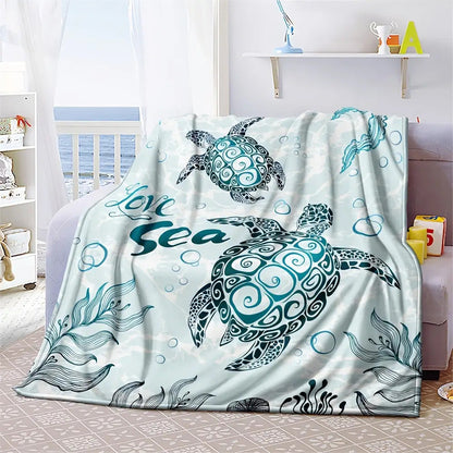 Gifts for Sea Lovers Blanket, “Love Sea”, From Parents, Birthday, Christmas, Everyday Encouragement, Inspirational Theme