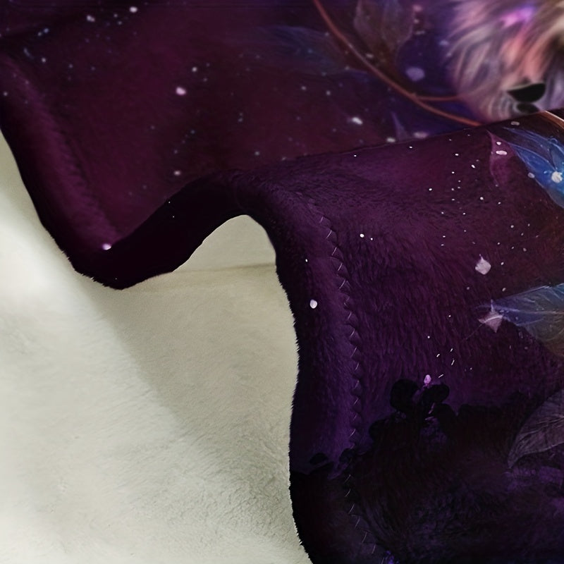 Gifts for Wolf Lovers Blanket - Star Light, Star Bright, Wolf Spirit Shines Tonight - From Family, Birthday, Christmas, Everyday Encouragement, Inspirational