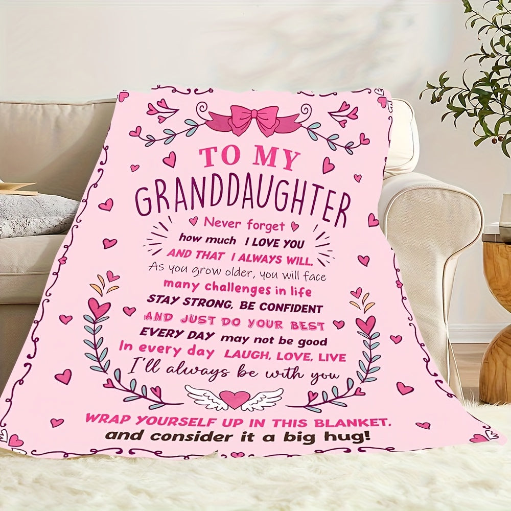 Blanket for Granddaughter Gifts - To My Granddaughter Never forget how much I love you and that I always will - From Grandparents, Birthday, Christmas, Everyday Encouragement, Inspirational