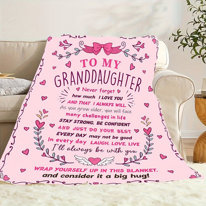 Blanket for Granddaughter Gifts - To My Granddaughter Never forget how much I love you and that I always will - From Grandparents, Birthday, Christmas, Everyday Encouragement, Inspirational