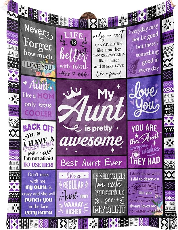 Blanket for Sister Gifts, “My Sister Is Pretty Awesome”, From Sister, Birthday Christmas Graduation Holiday, Inspirational Motivational