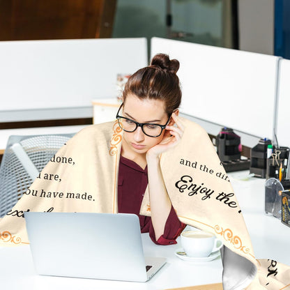 Blanket for Son Gifts, “You’ll be missed. Enjoy the next chapter.”, From Parents, Graduation, Birthday, Christmas, Motivational Inspirational