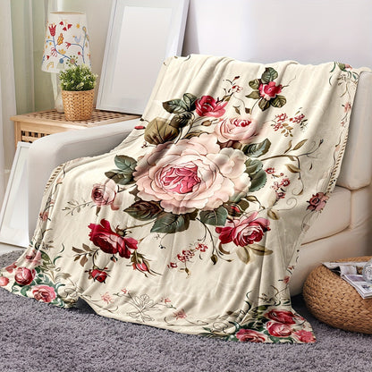 Gifts for Her Blanket, "To My Mom, The Heart of Our Family," From Daughter Son, Birthday Christmas Holiday, Sentimental Floral