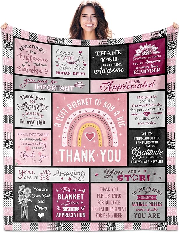 Blanket for Son Gifts, “A Soft Blanket to Say a Big Thank You”, From Mom Dad Parents, Birthday Christmas Graduation, Inspirational Motivational