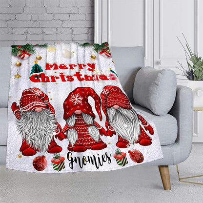 Blanket for Son Gifts, “Merry Christmas Gnomies”, From Parents Mom Dad, Christmas Birthday Holiday, Inspirational