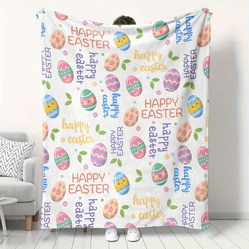 Blanket for Son Gifts, “Happy Easter”, From Parents, Easter Holiday Birthday Christmas, Inspirational Theme