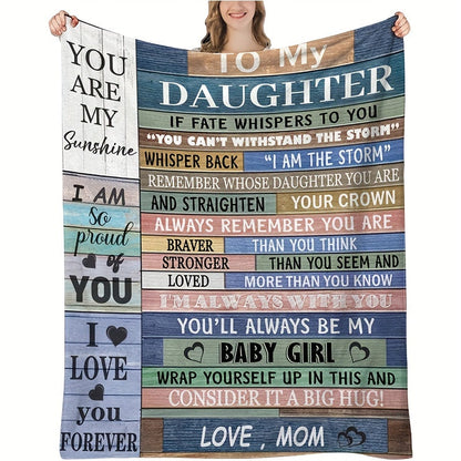 Blanket for Daughter Gifts - You Can't Withstand the Storm, I Am the Storm,” From Mom, Birthday, Christmas, Everyday Encouragement, Inspirational Motivational