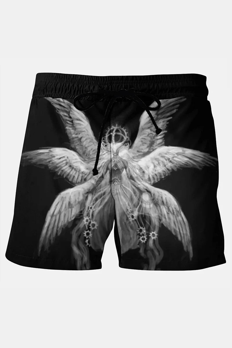 Men's Seraphim Art Abstract Print Shorts