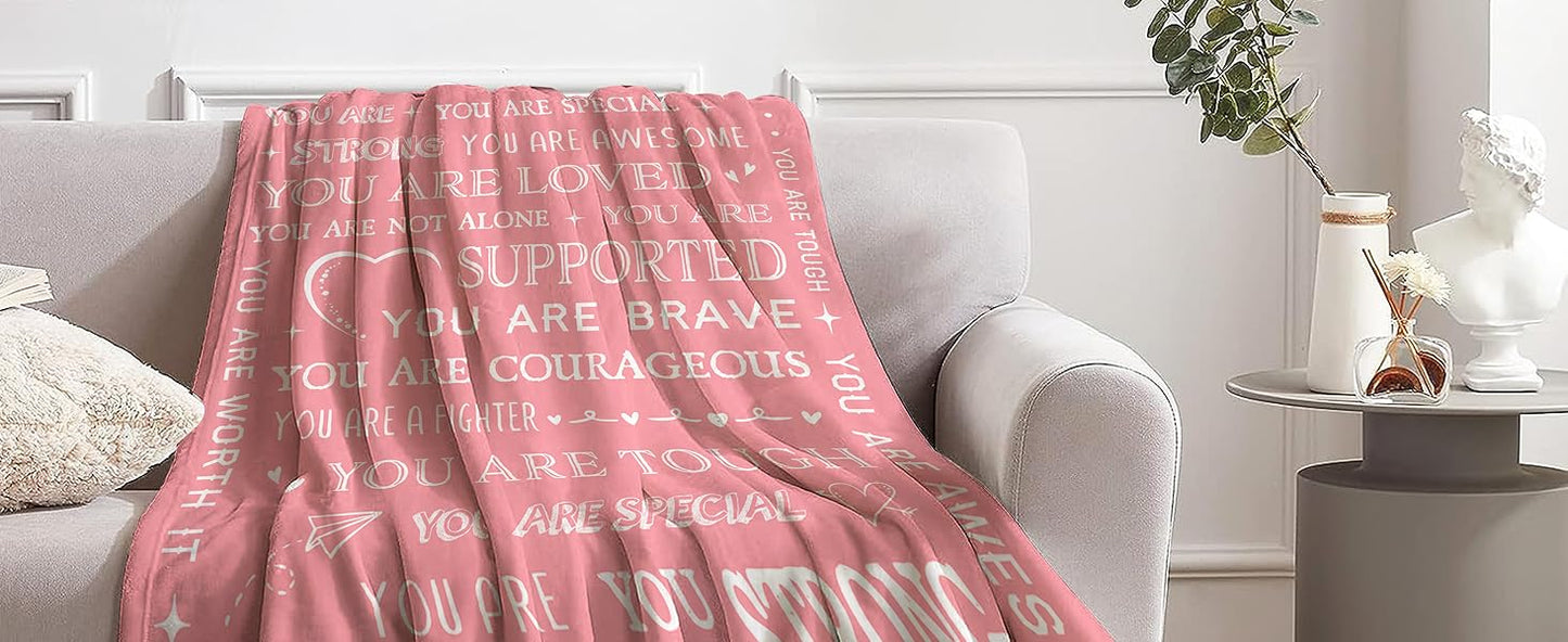 Gifts for Son Blanket, “You Are Loved, Supported, Brave, Courageous, Strong”, From Mom Dad, Birthday, Christmas, Encouragement, Inspirational