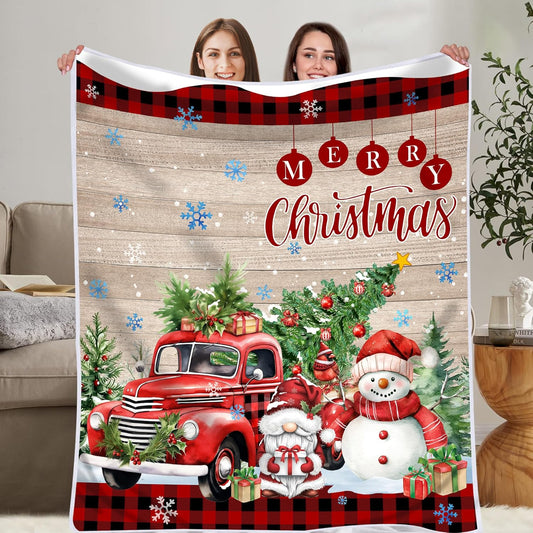 Blanket for Christmas Gifts, "Merry Christmas", From Family, Christmas Holiday Everyday Encouragement, Inspirational
