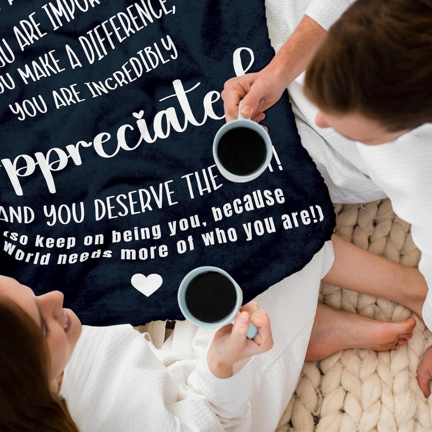 Blanket for Son Gifts, "In case nobody told you today... You are incredibly appreciated", From Parents, Birthday, Christmas, Inspirational