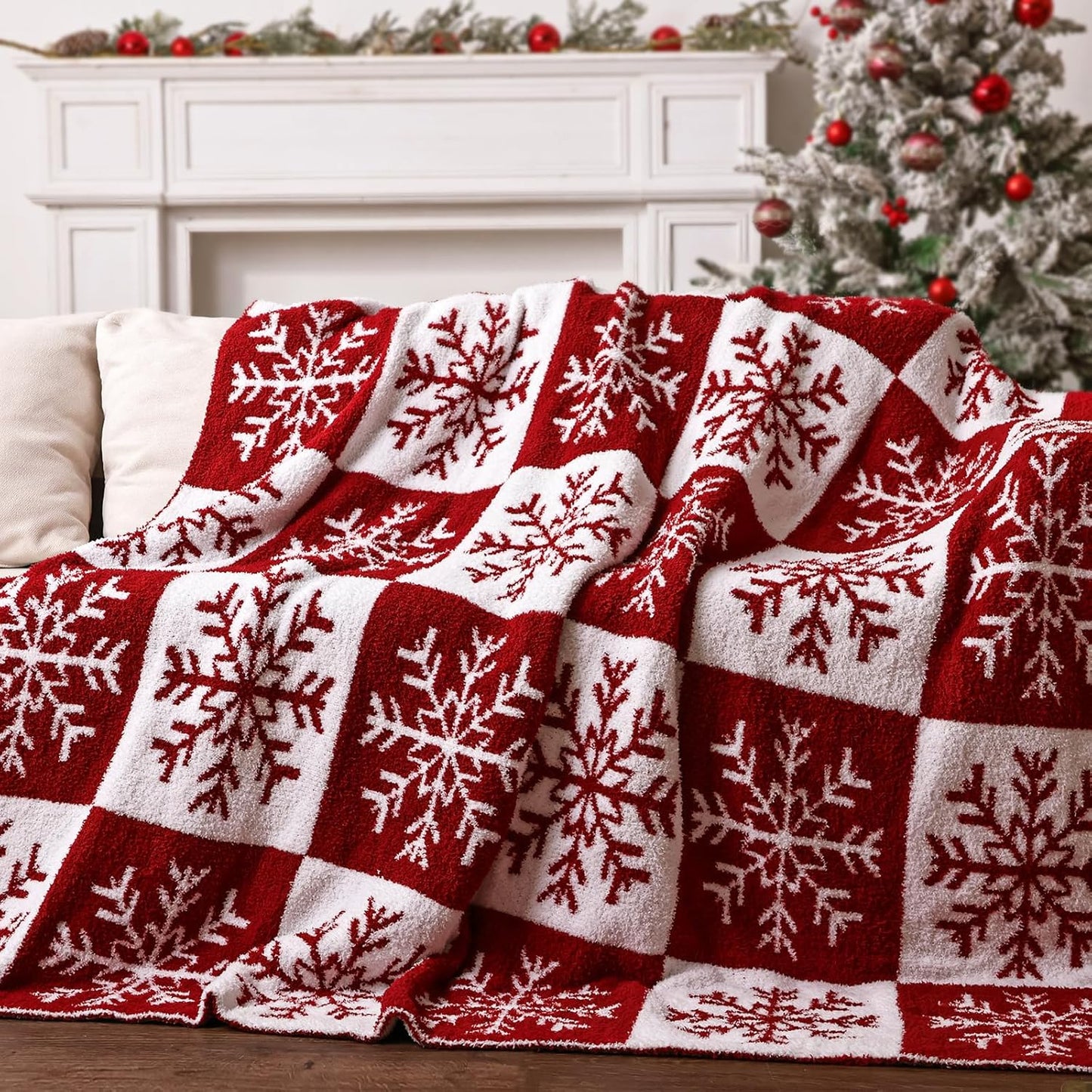 Christmas Blanket Gifts for Son, “Let It Snow”, From Parents, Holiday Birthday Everyday Encouragement, Inspirational Theme