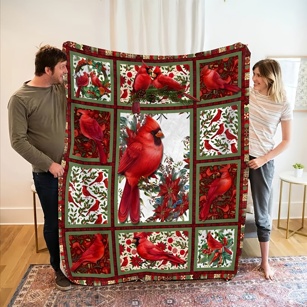 Gifts for Nature Lovers Blanket - I Believe in Cardinals,” From Family, Christmas, Holiday, Everyday Encouragement, Inspirational