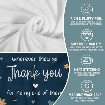 Blanket for Son Gifts, “There are people in this world who make things better... Thank you for being one of them”, From Mom Dad, Birthday Christmas Graduation, Inspirational Motivational