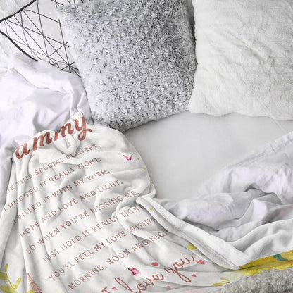 Blanket for Grammy Gifts, “I made this special blanket. I hugged it really tight... I love you”, From Grandchildren, Birthday, Christmas, Inspirational