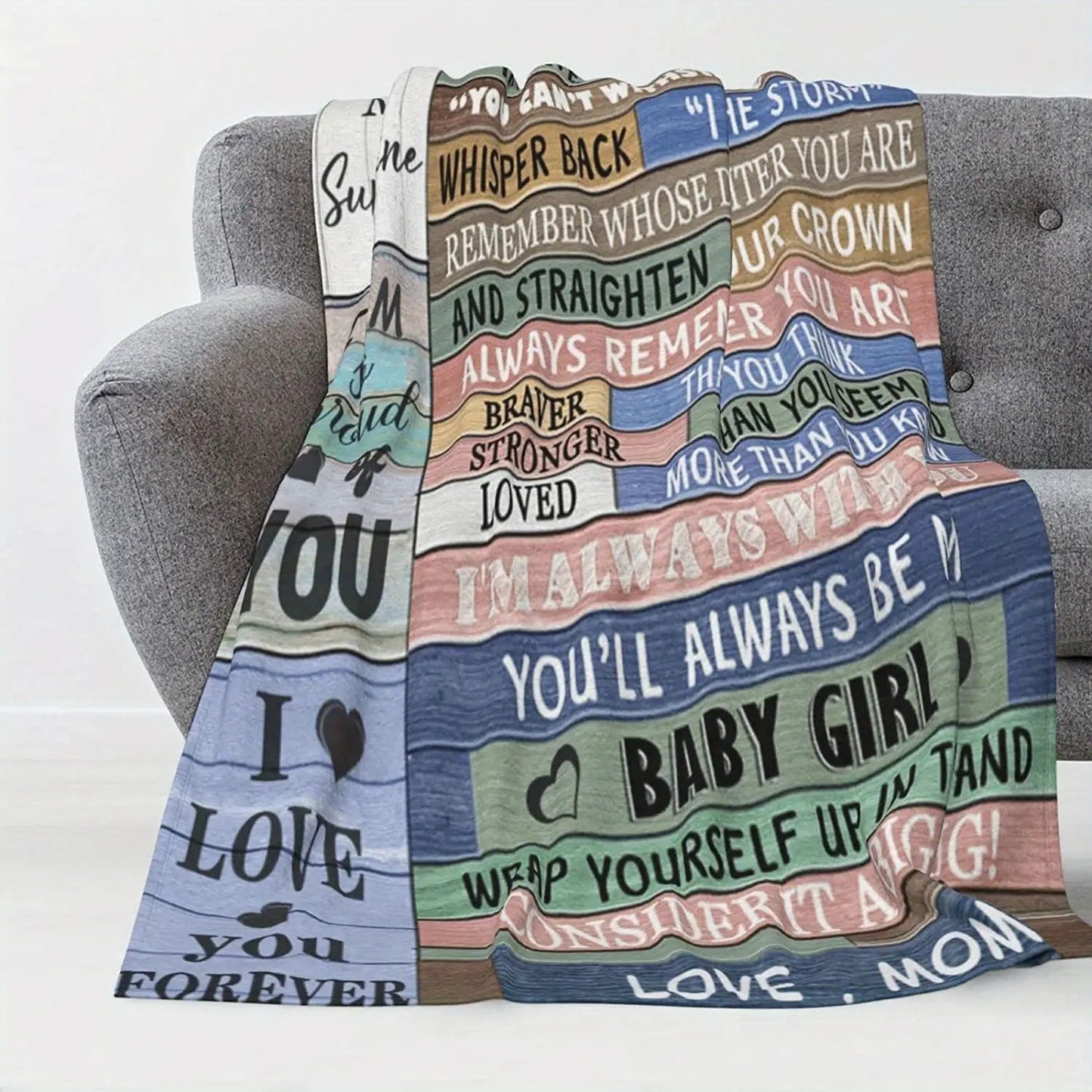 Blanket for Daughter Gifts - You Can't Withstand the Storm, I Am the Storm,” From Mom, Birthday, Christmas, Everyday Encouragement, Inspirational Motivational