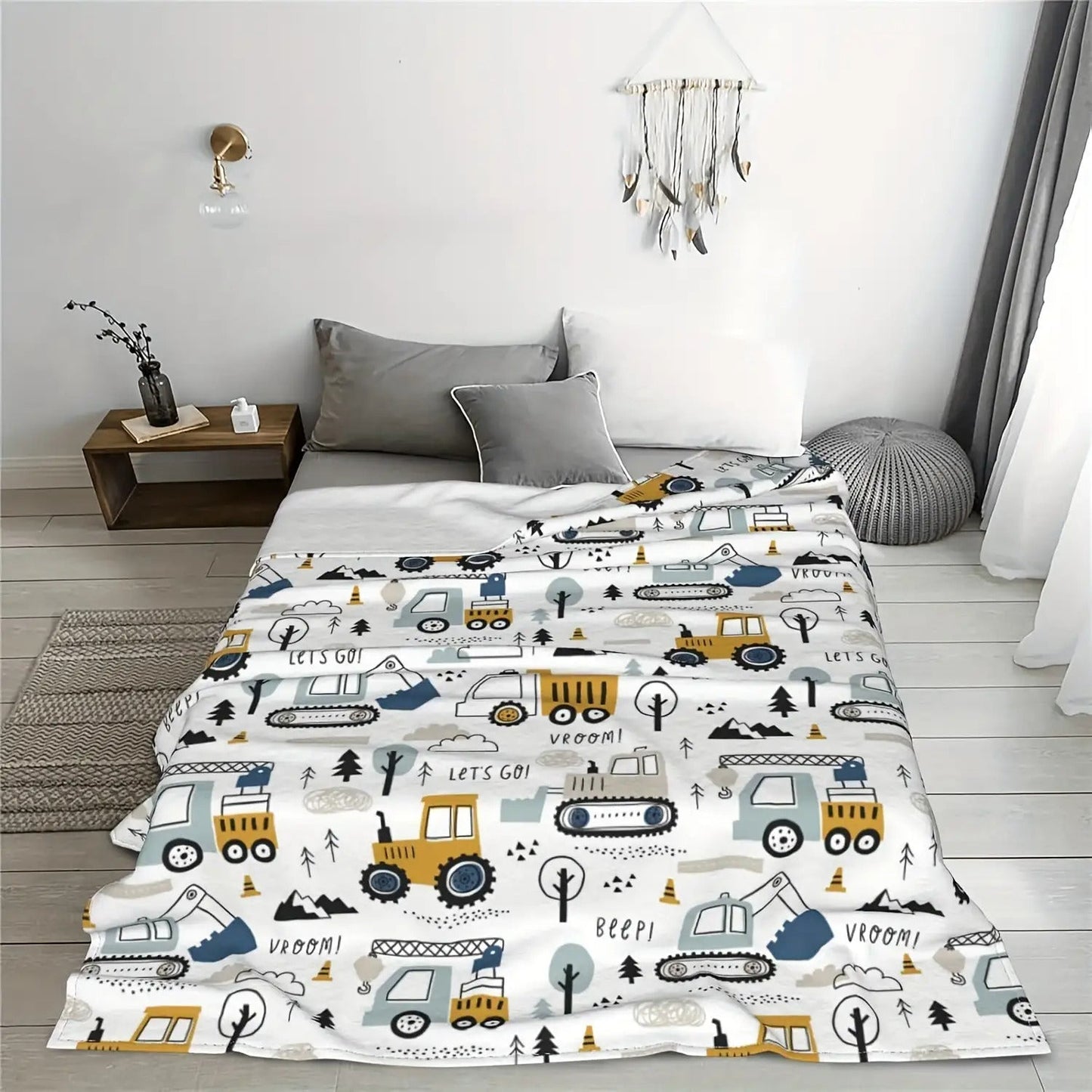 Blanket for Kids Gifts - Let’s Go! Beep! Vroom! - From Parents, Birthday, Christmas, Everyday Encouragement, Motivational