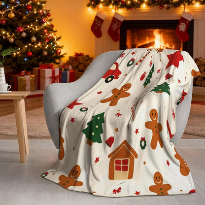 Christmas Gifts Blanket for Son, "You're Sweet Like Gingerbread", From Mom Dad, Birthday, Holiday, Everyday Encouragement, Inspirational