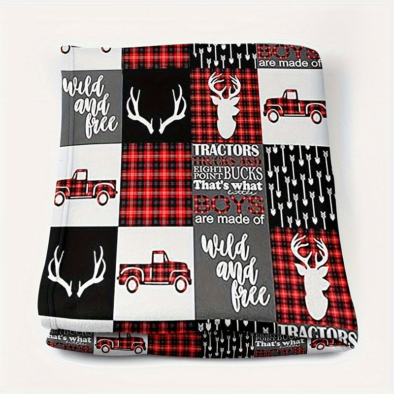 Blanket for Son Gifts, “Wild and Free”, From Dad Mom, Birthday, Christmas, Graduation, Inspirational Motivational